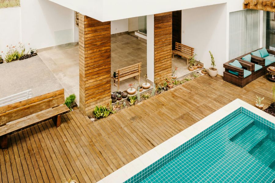 casa con piscina