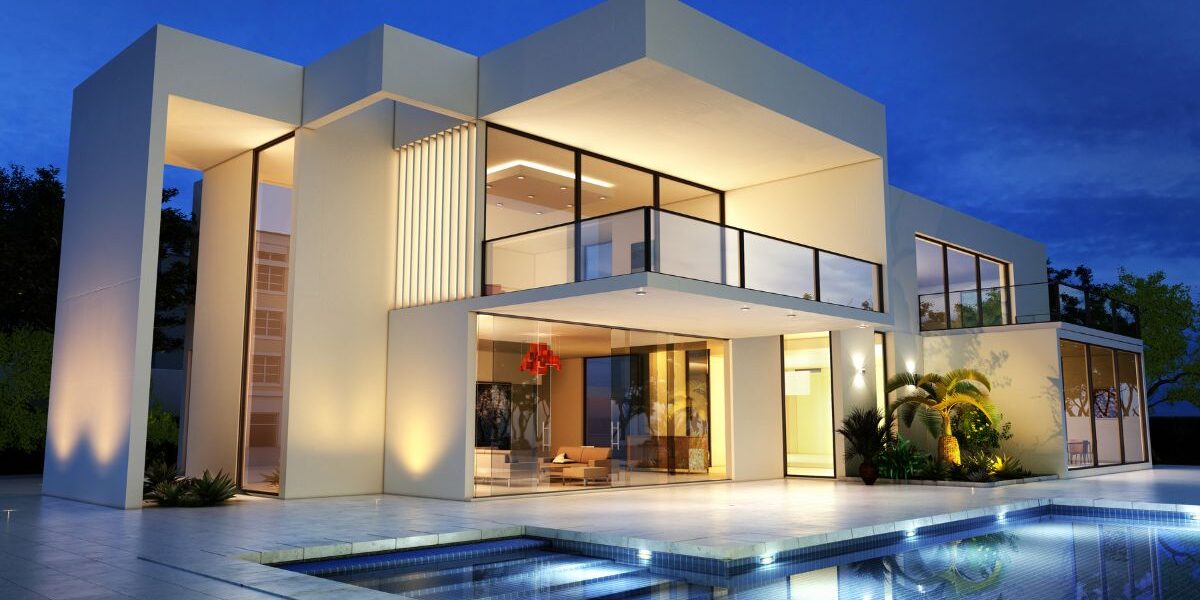 casa de lujo con piscina
