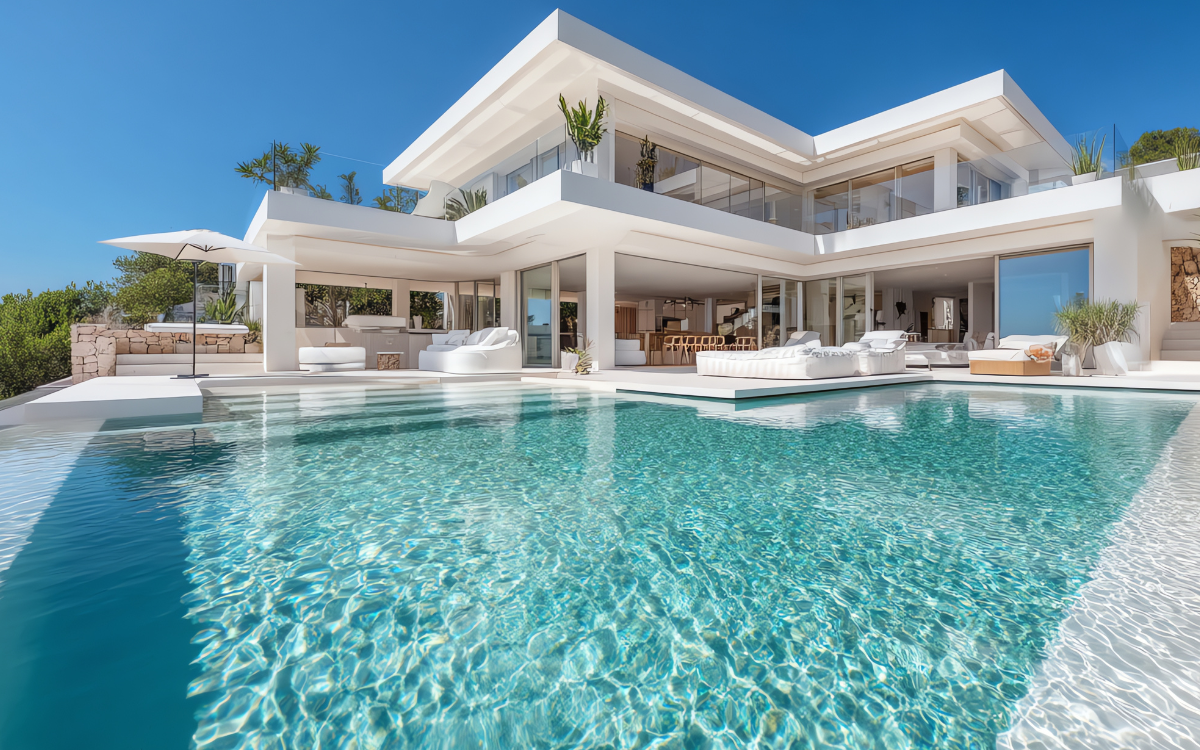 casa con piscina de sal