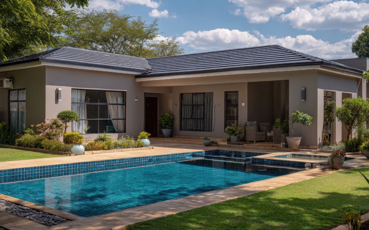 casa con piscina